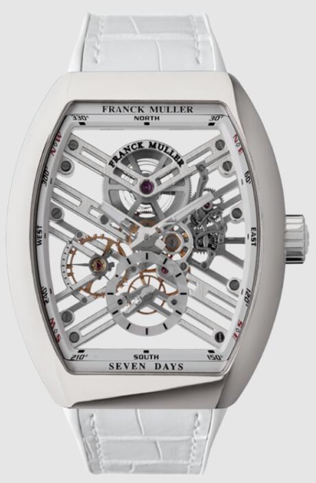 Franck Muller VANGUARD 7 DAYS POWER RESERVE SKELETON Replica Watch Cheap Price V45S6SQT ACBC